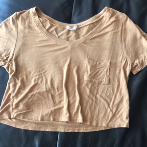Beige/yellow crop top